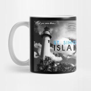 St. Simons Island Postcard b&w Mug